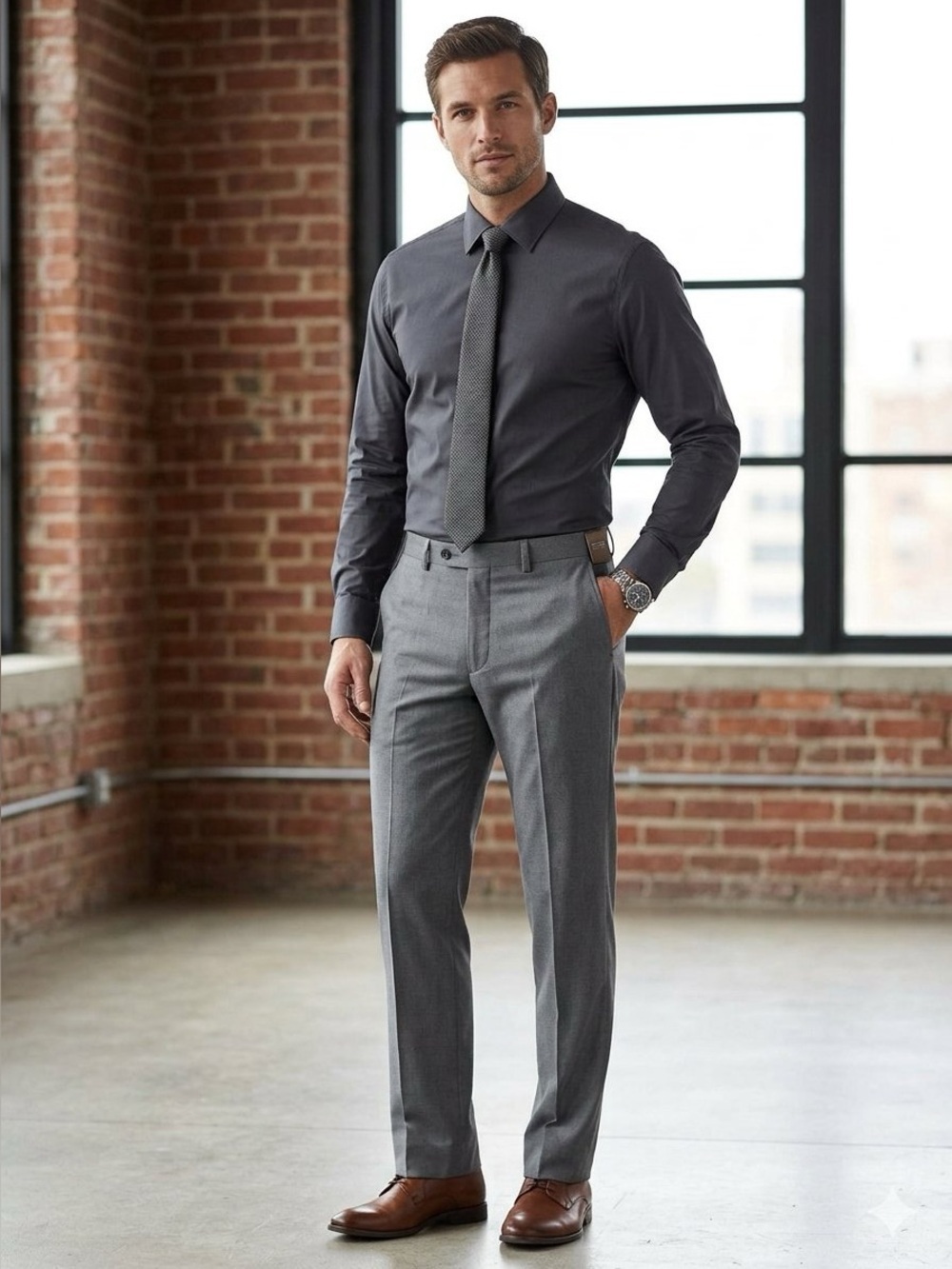 Kenneth Cole Reaction • Grey Trouser Dress Pants